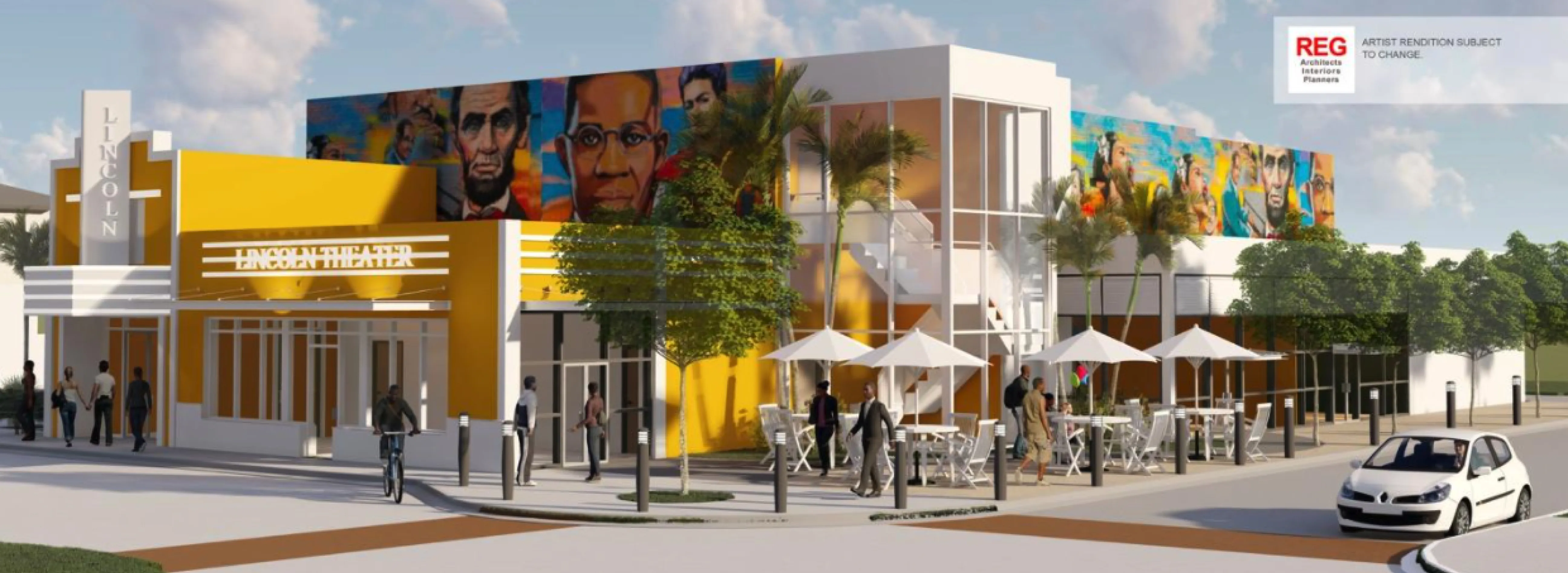 Historic Lincoln Theater plaza rendering